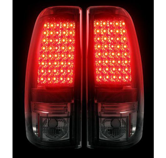 Recon tail light lamp set of 2 new smoked lens chevy full size truck 264173bk