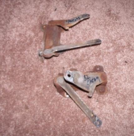 1951-52 chevy chevrolet deluxe hood hinges pair