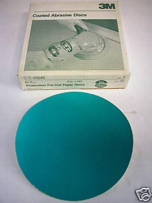 3m # 01649 - production discs - 8"- 50  discs - 80d grit - new