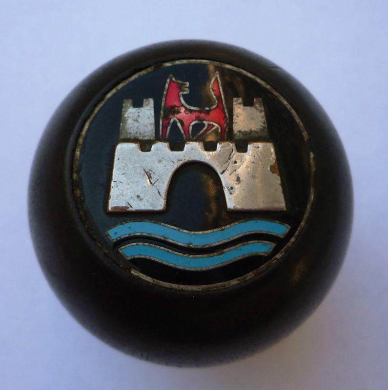 Find 1960s Volkswagen Wooden Shift Knob Cloisonné Wolfsburg Castle