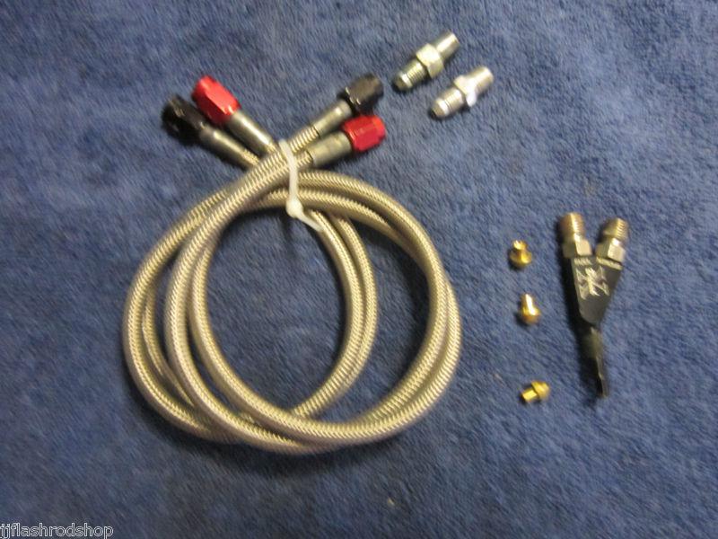 Find Soft Plume Nitrous Nozzle w/ 2 Solenoid Hoses & 50 HP Jets, NICE