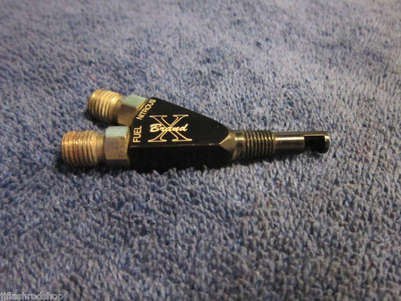 Find Soft Plume Nitrous Nozzle w/ 2 Solenoid Hoses & 50 HP Jets, NICE
