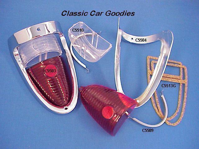 1955 chevy tail light bezel & lens kit. brand new