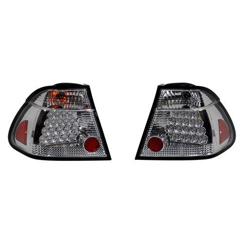 Find New BMW 3Series E46 4DR Chrome LED Tail Lights Pair w/o Bulbs by