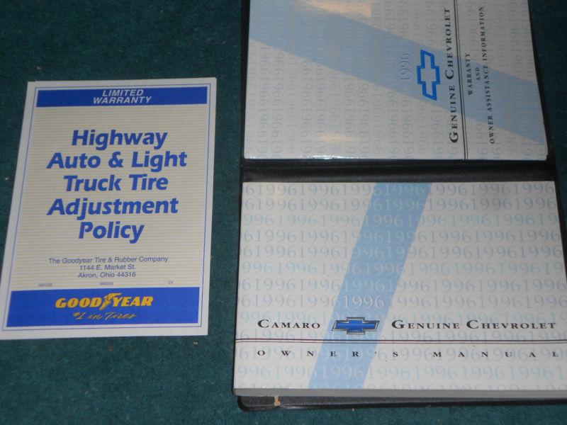 1996 chevrolet camaro owner's manualset  / original guide book set