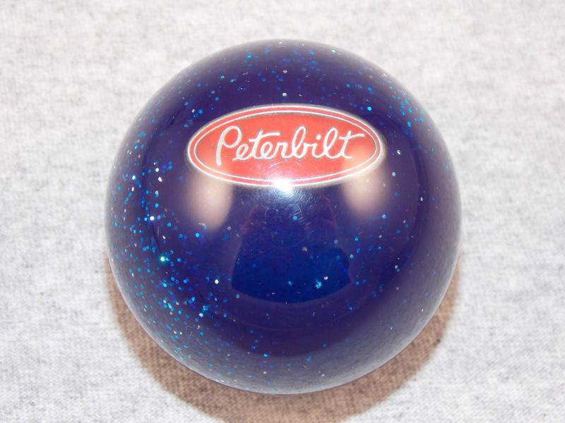 Blue glitter peterbilt shift knob for semi truck hot rod classic car or truck