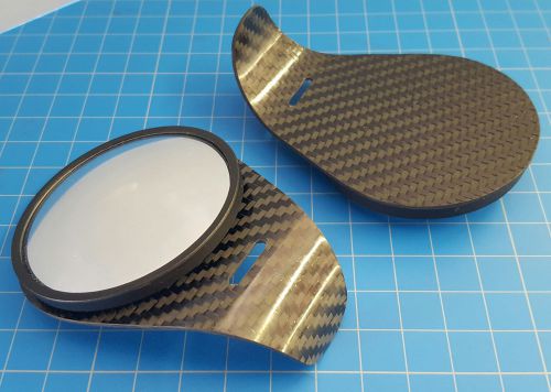Carbon fiber 3&#034; convex racing side mirror, asphalt oval super late model