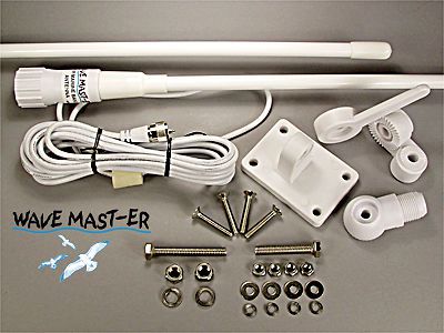 5&#039; marine vhf antenna - new white - complete