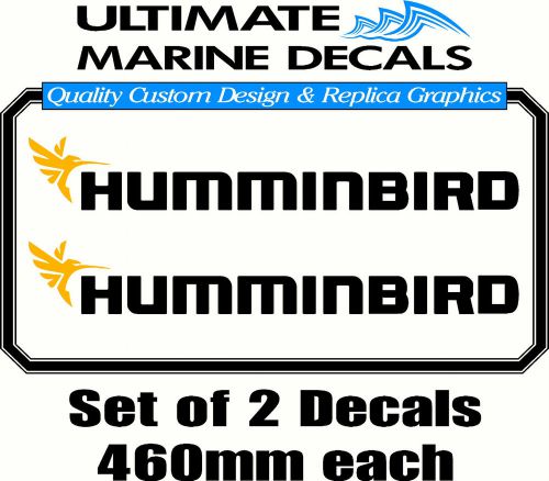 Humminbird fishing boat sticker decal set of 2, 460 x 65mm each