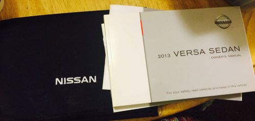 Nissan versa owners manual w/ bag