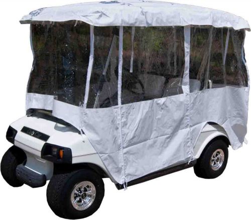 White golf cart enclosure vinyl cover - 4 passenger carts with 80&#034; top