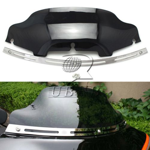 Slotted stock batwing trim + 6" windshield windscreen for harley touring 96-2013