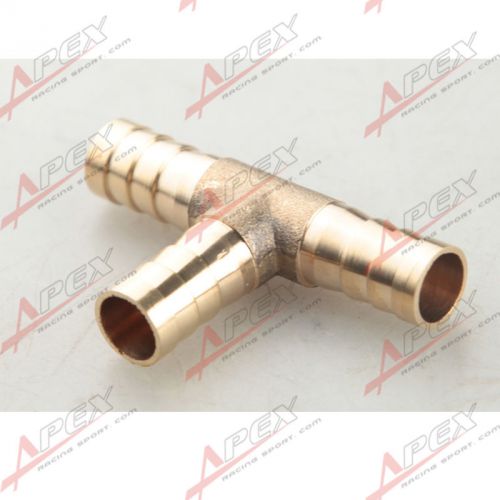 10mm brass barbed t piece 3 ways tee fuel hose joiner adapter fitting