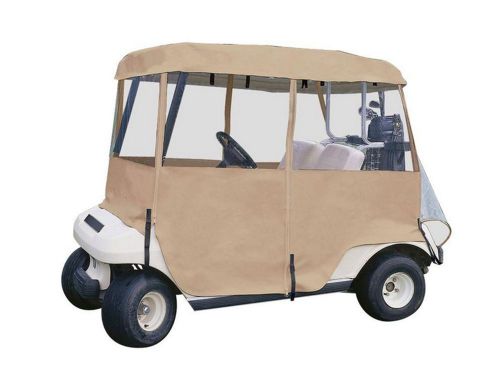 2 person golf car heavy duty enclosure cover deluxe 4 sided with carrying case