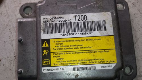 02-03 oldsmobile silhouette airbag control module acm 09384620