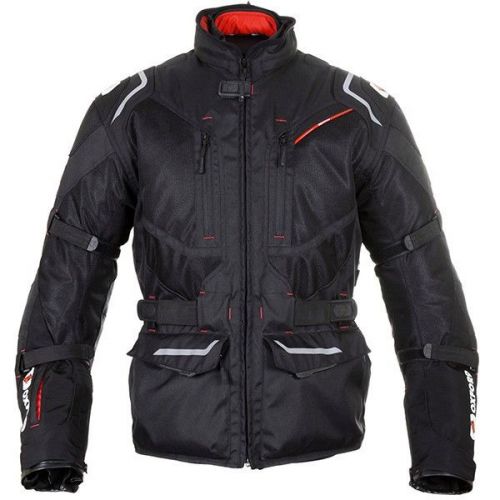 Ships same day! - oxford men's black mondial waterproof 3-in-1 textile jacket