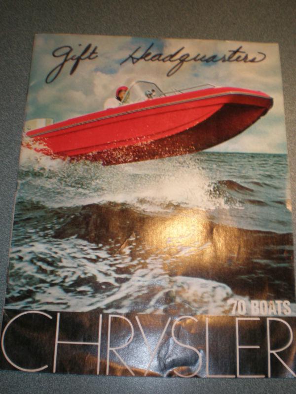 1970 chrysler boats 14' - 24' color marketing catalog / brochure w/ spec's 