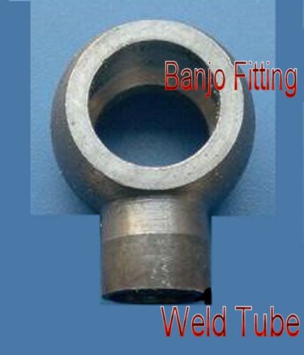 Fitting 8mm or 5/16" od tube weld x 12mm or 7/16" banjo steel l-8j