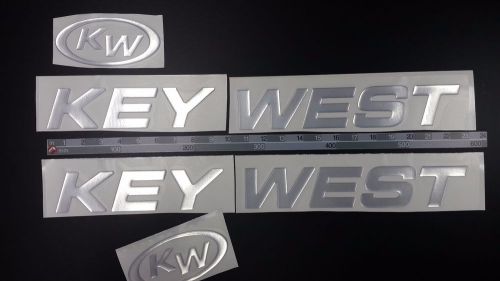 Key west boats emblem 22&#034; stickers set - adesivi barca - pegatinas barcos