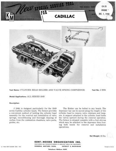 49 1949 cadillac specialty tools brochures kent moore
