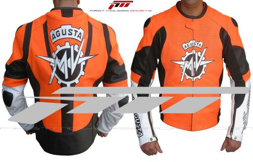 Mv agusta motorbike racing leather jacket all sizes..