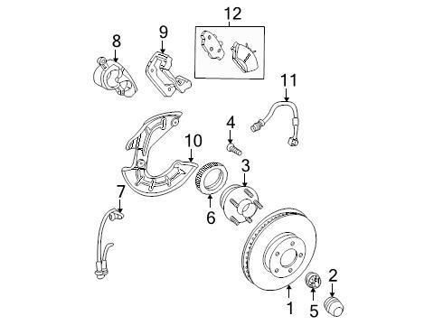 Ford oem disc brake caliper 3r3z2b121ba image 8