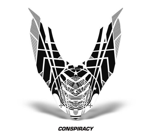 Yamaha viper sr/srt sled sticker decal hood graphic kit 2013-2014 cnsprcy - whte