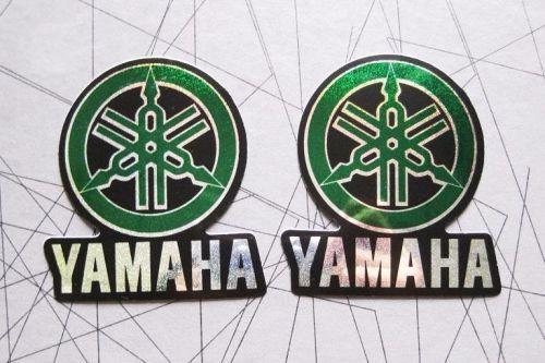 Motocross racing yamaha foil 2d stickers - set of 2 pcs ---   free shipping --
