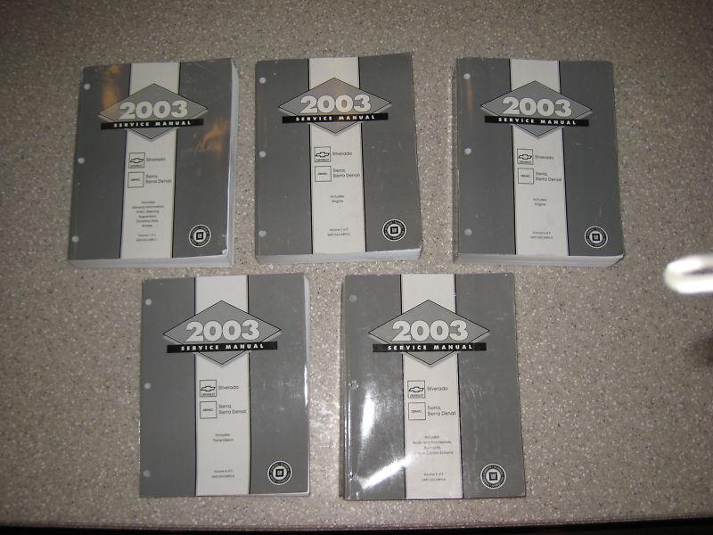 2003 chevrolet/gm silverado/sierra/denali truck service shop repair manual books