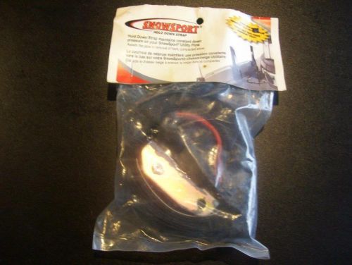 Snowsport plow hold down strap