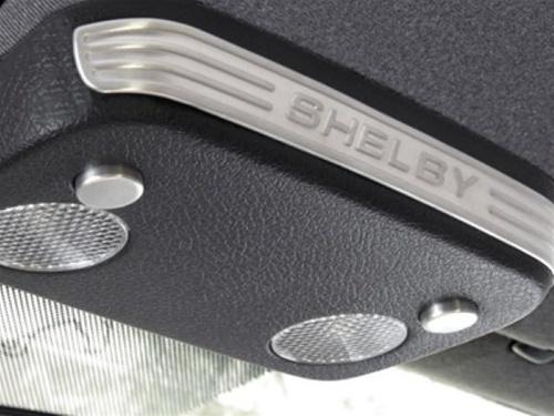 2005-2009 ford mustang 3 piece aluminum shelby logo console map light trim svt 