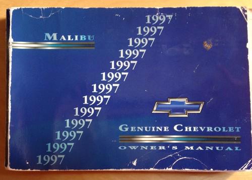 1997 chevrolet malibu factory owner's manual in fair condition