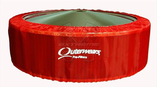 Outerwears 14"x5" red air cleaner pre filter no top