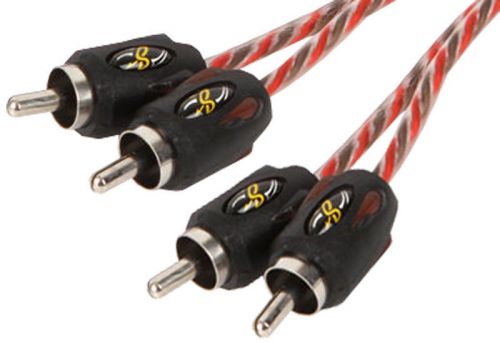 Stinger si429 car stereo 4000 series 9 foot amp rca twisted-design cable 2ch