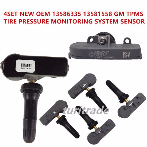4set new oem 13586335 13581558 gm tpms tire pressure monitoring system sensor