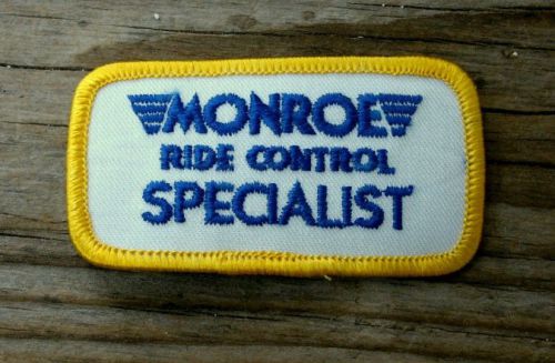 Monroe ride control specialist iron-on patch, unused 3&#034; x 1.75&#034;