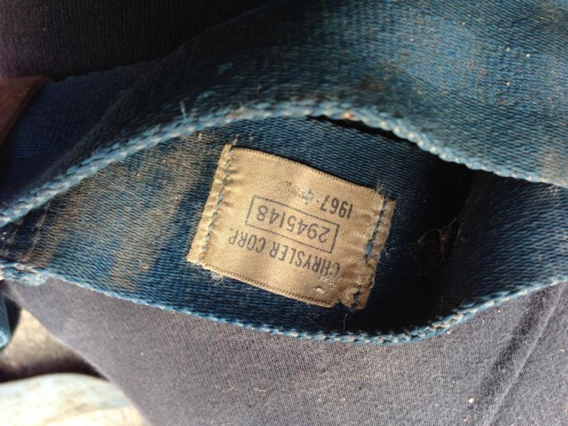 1968 Dodge Charger OEM Seat Belts, US $50.00, image 7