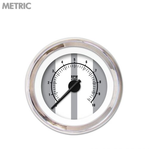 Tachometer gauge - cobra grey , black modern needles, chrome trim rings