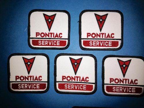 5 lot vintage 1980&#039;s pontiac service iron on car club jacket hat patches crests