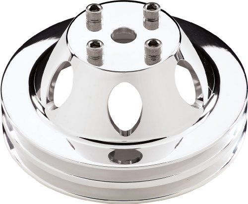 Billet specialties 78120 polished 2 groove water pump pulley for small/big block