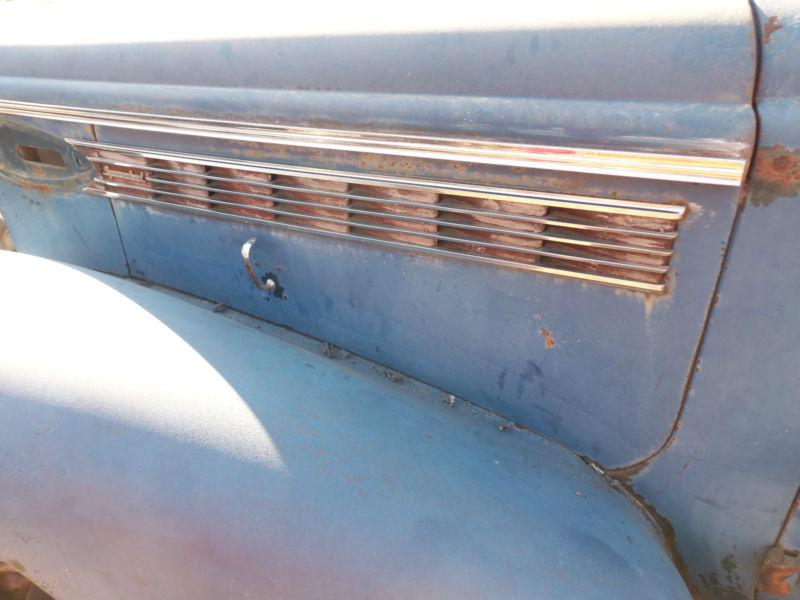 38 buick special left lower hood side apron skirt header panel moldings