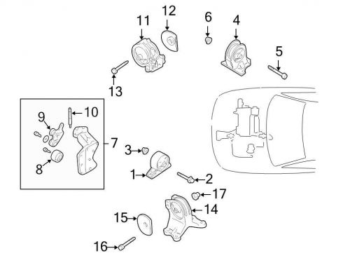 Chrysler oem chrysler engine mount bracket mr272204 image 4