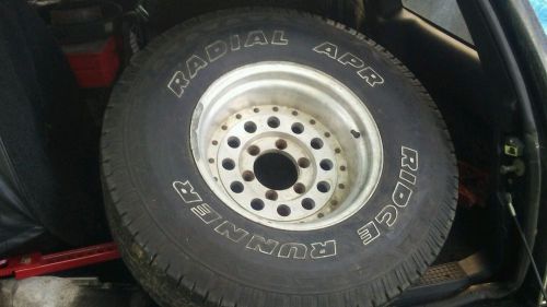 32 1150 15 tires on 10 inch aluminum 6 lug wheels.tires not so goob but useable.