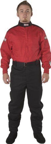 G-force 4125lrgrd gf 125 red large single layer racing suit
