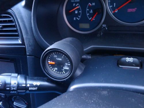 Sti illuminated turbo boost gauge mounts to left side of steering column gc gf