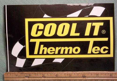 Set of 2 cool it thermo tec decals stickers black yellow racing flag die-cut new