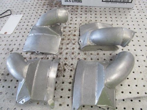 Aluminum brake rotor ducts x 4 with 2.5&#034; hose duct inlets