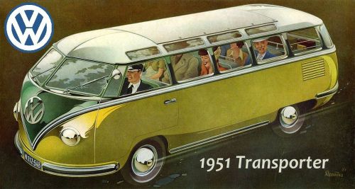 Vintage vw volkswagen bus micro van transporter images on  custom t tee shirt