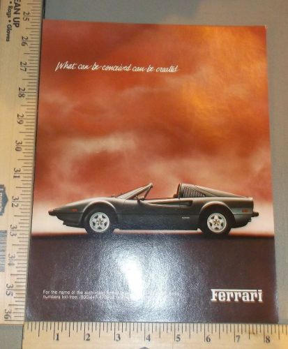1980 ferrari 308gtbi 308gtsi advertising brochure sheet