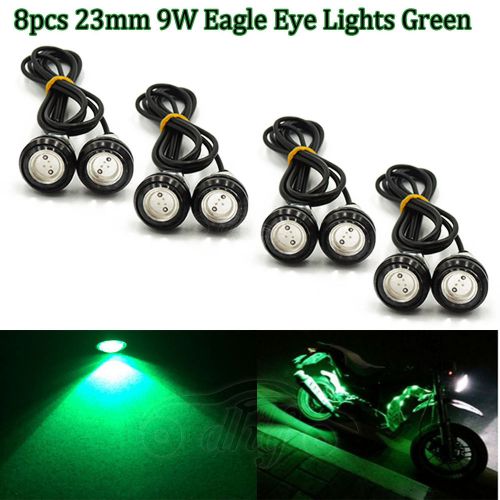 8x 9w led eagle eye light auto reverse parking signal decorative light green 4x4